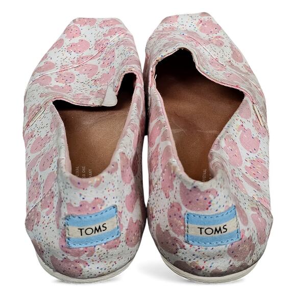 TOM'S Classic Pink Canvas Elephant Sprinkles Slip On Flats 9.5w - Picture 3 of 6